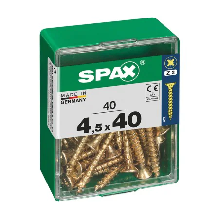 Caja de tornillos SPAX Tornillo de madera Cabeza plana (4,5 x 40 mm) de SPAX, Tornillos - Ref: S7913910, Precio: 5,20 €, Desc...