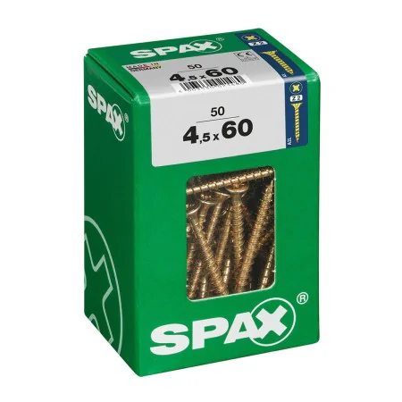 Caja de tornillos SPAX Tornillo de madera Cabeza plana (4,5 x 60 mm) de SPAX, Tornillos - Ref: S7913918, Precio: 7,95 €, Desc...