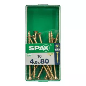 Caja de tornillos SPAX 4081020450802 Tornillo de madera Cabeza plana (4,5 x 80 mm) de SPAX, Tornillos - Ref: S7913920, Precio...