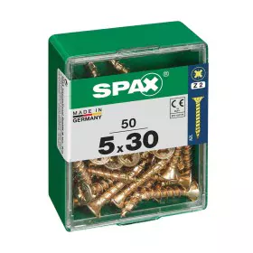 Scatola a viti SPAX Vite per legno Testa piatta (5 x 30 mm) (5,0 x 30 mm) di SPAX, Viti - Rif: S7913925, Prezzo: 7,34 €, Scon...