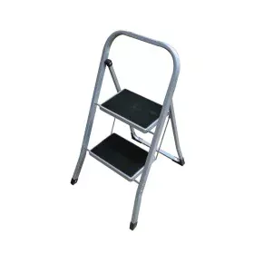 2-step folding ladder EDM Grey Steel (47 x 55 x 82 cm) by EDM, Folding Steps - Ref: S7914089, Price: 32,75 €, Discount: %