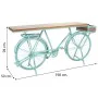 Ingresso Alexandra House Living Bike Turchese Legno Ferro 50 x 94 x 198 cm di Alexandra House Living, Tavoli - Rif: D1630656,...