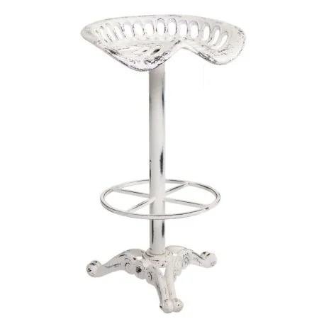 Tabouret Alexandra House Living Blanc Fer 34 x 80 x 44 cm de Alexandra House Living, Chaises et canapés - Réf : D1630660, Pri...