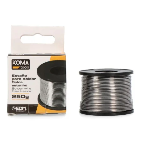 Fio de estanho para soldar Koma Tools Carreto 1 mm 250 g de Koma Tools, Materiais e acessórios para soldadura - Ref: S7914774...