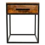 Mesa de Cabeceira Alexandra House Living Castanho Preto 61 x 57 x 61 cm de Alexandra House Living, Mesinhas de cabeceira - Re...