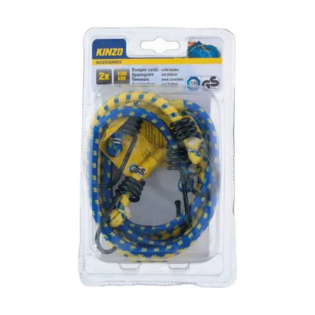 Bungee cord Kinzo Macchina 100 cm Ø 8 mm (2 Unità) di Kinzo, Cinghie di tensionamento - Rif: S7914928, Prezzo: 5,28 €, Sconto: %