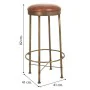 Stool Alexandra House Living Brown Leather Brass Iron 41 x 82 x 41 cm by Alexandra House Living, Sofas and chairs - Ref: D163...