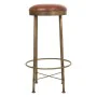 Stool Alexandra House Living Brown Leather Brass Iron 41 x 82 x 41 cm by Alexandra House Living, Sofas and chairs - Ref: D163...