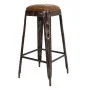 Stool Alexandra House Living Brown Black Leather Iron 40 x 75 x 40 cm by Alexandra House Living, Sofas and chairs - Ref: D163...