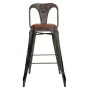 Stool Alexandra House Living Brown Black Leather Iron 53 x 105 x 49 cm by Alexandra House Living, Sofas and chairs - Ref: D16...