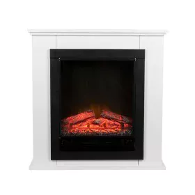 Camino Elettrico Decorativo da Parete Classic Fire Geneva Nero/Bianco 1800 W 70 x 22 x 71 cm di Classic Fire, Caminetti elett...