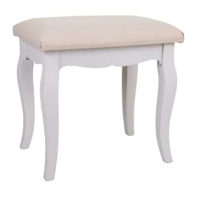 Banqueta Alexandra House Living Branco Castanho madeira de pinho Madeira MDF 31 x 41 x 42 cm de Alexandra House Living, Cadei...