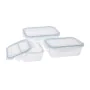 Set di scatole porta pranzo Vetro polipropilene 3 Pezzi di BigBuy Home, Conservazione di alimenti - Rif: S7917854, Prezzo: 27...