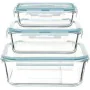 Set of lunch boxes Glass polypropylene 3 Pieces by BigBuy Home, Food storage - Ref: S7917854, Price: 27,73 €, Discount: %