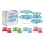 Set of 5 lunch boxes Glass EH Blue Transparent by BigBuy Cooking, Food storage - Ref: S7917925, Price: 9,79 €, Discount: %