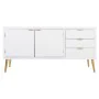 Aparador Alexandra House Living Blanco Dorado Madera MDF 42 x 71 x 145 cm de Alexandra House Living, Armarios y aparadores - ...