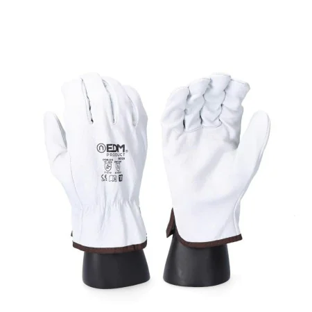 Guantes de Trabajo EDM Transportes Blanco Piel de vaca de EDM, Guantes de trabajo - Ref: S7919002, Precio: 6,95 €, Descuento: %