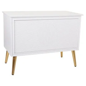 Storage chest with seat Alexandra House Living Golden MDF Wood 41 x 62 x 83 cm by Alexandra House Living, Chairs - Ref: D1630...