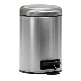 Pedal bin Andrea House Metal Silver 3 L (Ø 17,5 x 23 cm) by Andrea House, Bathroom Bins - Ref: S7919657, Price: 20,56 €, Disc...