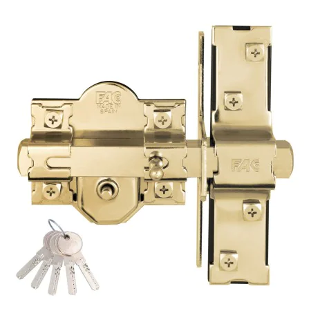 Safety lock Fac 946-rp/80 UVE Anti-Bumping Golden Steel 50 mm by Fac Seguridad, Latches & Bolts - Ref: S7919819, Price: 96,59...