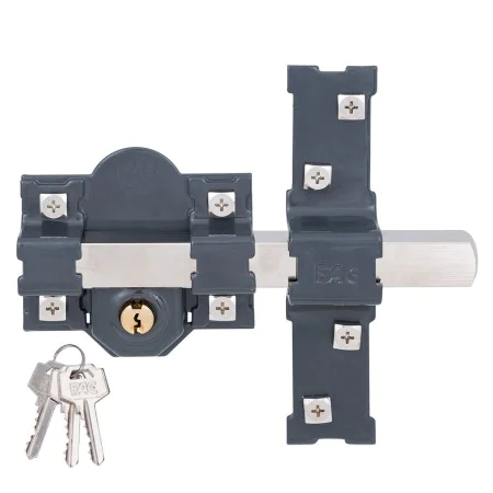 Safety lock Fac 301-l/80 Steel Dark grey 50 mm 80 mm by Fac Seguridad, Latches & Bolts - Ref: S7919821, Price: 56,39 €, Disco...