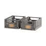 Set de Cajas Organizadoras Apilables Gris oscuro 25 x 16,5 x 10 cm de BigBuy Home, Cajas y arcones de almacenaje - Ref: S7920...