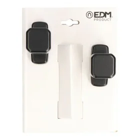 Pommeau EDM 6807 Noir Aluminium 80 x 39 mm de EDM, Boutons de portes - Réf : S7920563, Prix : 24,38 €, Remise : %