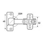 Scharnier EDM BC01 26 mm Stahl von EDM, Scharniere - Ref: S7920611, Preis: 6,01 €, Rabatt: %