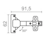 Bisagra EDM BC12 Metal 90º Rinconera de EDM, Bisagras - Ref: S7920625, Precio: 8,85 €, Descuento: %