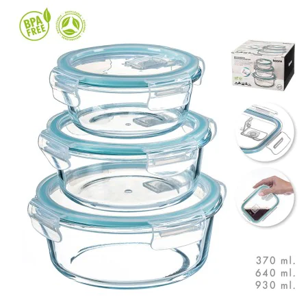 Set di Contenitori da Cucina Ermetici Impilabili Kozina Rotonda 3 Pezzi di Kozina, Conservazione di alimenti - Rif: S7921508,...