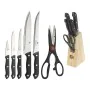 Set di Coltelli da Cucina con Supporto Excellent Houseware Forbicine 7 Pezzi Nero Legno Acciaio inossidabile polipropilene di...