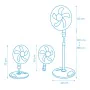 Ventilator EDM 33530 White 45 W 3-in-1 by EDM, Pedestal Fans - Ref: S7921711, Price: 41,47 €, Discount: %