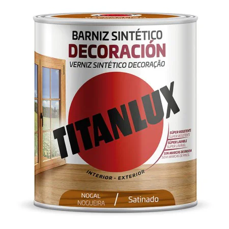 Synthetic varnish Titanlux m11100314 Decoration Satin finish Walnut 250 ml by Titanlux, Varnish - Ref: S7921776, Price: 13,62...