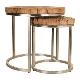 Jeu de 2 tables Alexandra House Living Naturel Fer Bois de manguier de Alexandra House Living, Tables - Réf : D1630742, Prix ...