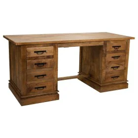 Bureau Alexandra House Living Naturel Fer Bois de manguier 75 x 80 x 180 cm de Alexandra House Living, Bureaux et tables d'or...