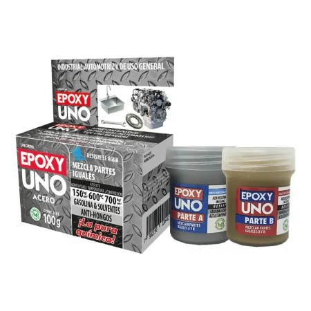 Adesivo epoxídico de dois componentes Fusion Epoxy Black Label Unoa98 Universal Cinzento escuro 100 g de Fusion Epoxy Black L...