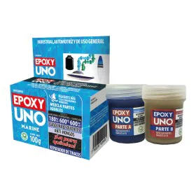 Adhesivo epoxi bicomponente Fusion Epoxy Black Label Unom98 Universal Azul marino 100 g de Fusion Epoxy Black Label, Pegament...