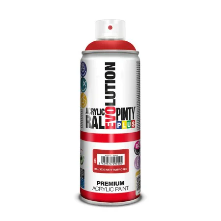 Peinture en spray Pintyplus Evolution RAL 3020 Traffic Red 400 ml Mat de Pintyplus, Peintures à pulvériser - Réf : S7922736, ...