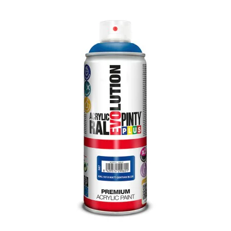 Peinture en spray Pintyplus Evolution RAL 5010 Gentian Blue 400 ml Mat de Pintyplus, Peintures à pulvériser - Réf : S7922737,...