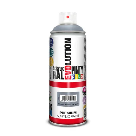 Sprühfarbe Pintyplus Evolution RAL 7001 Grau Silberfarben 400 ml Mattierend von Pintyplus, Sprayfarben - Ref: S7922741, Preis...