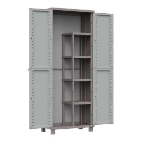 Armoire à balai Terry Jrattan 368 Gris 68 x 37,5 x 170 cm Plastique 4 Etagères de Terry Store-Age, Armoires-vestiaires - Réf ...