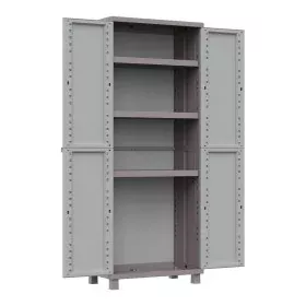 Armoire à balai Terry Jrattan 369 Gris 68 x 37,5 x 170 cm Plastique 3 Etagères de Terry Store-Age, Armoires-vestiaires - Réf ...