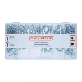 Conjunto de parafusos olhais Black & Decker 151 Peças de Black & Decker, Pernos - Ref: S7923090, Preço: 8,99 €, Desconto: %