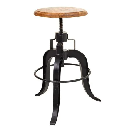 Stool Alexandra House Living Brown Black Iron Mango wood 48 x 54 x 48 cm by Alexandra House Living, Sofas and chairs - Ref: D...