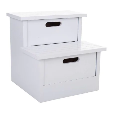 Banqueta Alexandra House Living Branco Madeira de paulónia Madeira MDF 34 x 34 x 34 cm Escada de Alexandra House Living, Cade...