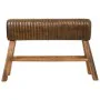 Bench Alexandra House Living Brown Natural Leather Mango wood 35 x 76 x 120 cm by Alexandra House Living, Chairs - Ref: D1630...