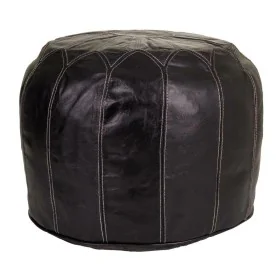 Puff Alexandra House Living Negro Cuero 48 x 35 x 48 cm de Alexandra House Living, Puffs pera - Ref: D1630773, Precio: 113,04...