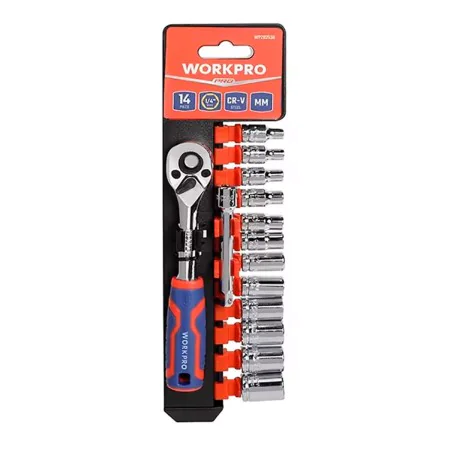 Socket set Workpro 1/4" 14 Pieces by Workpro, Sockets and socket sets - Ref: S7923401, Price: 17,34 €, Discount: %