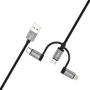 Cabo USB Varta 2 m Preto 3 em 1 USB-C Micro USB Lightning de Varta, Cabos USB - Ref: S7923581, Preço: 32,28 €, Desconto: %