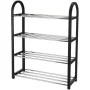 Shoe Rack 5five Metal Aluminium 50 x 65 x 19 cm 4 Shelves by 5five, Wardrobe storage accessories - Ref: S7923609, Price: 7,56...